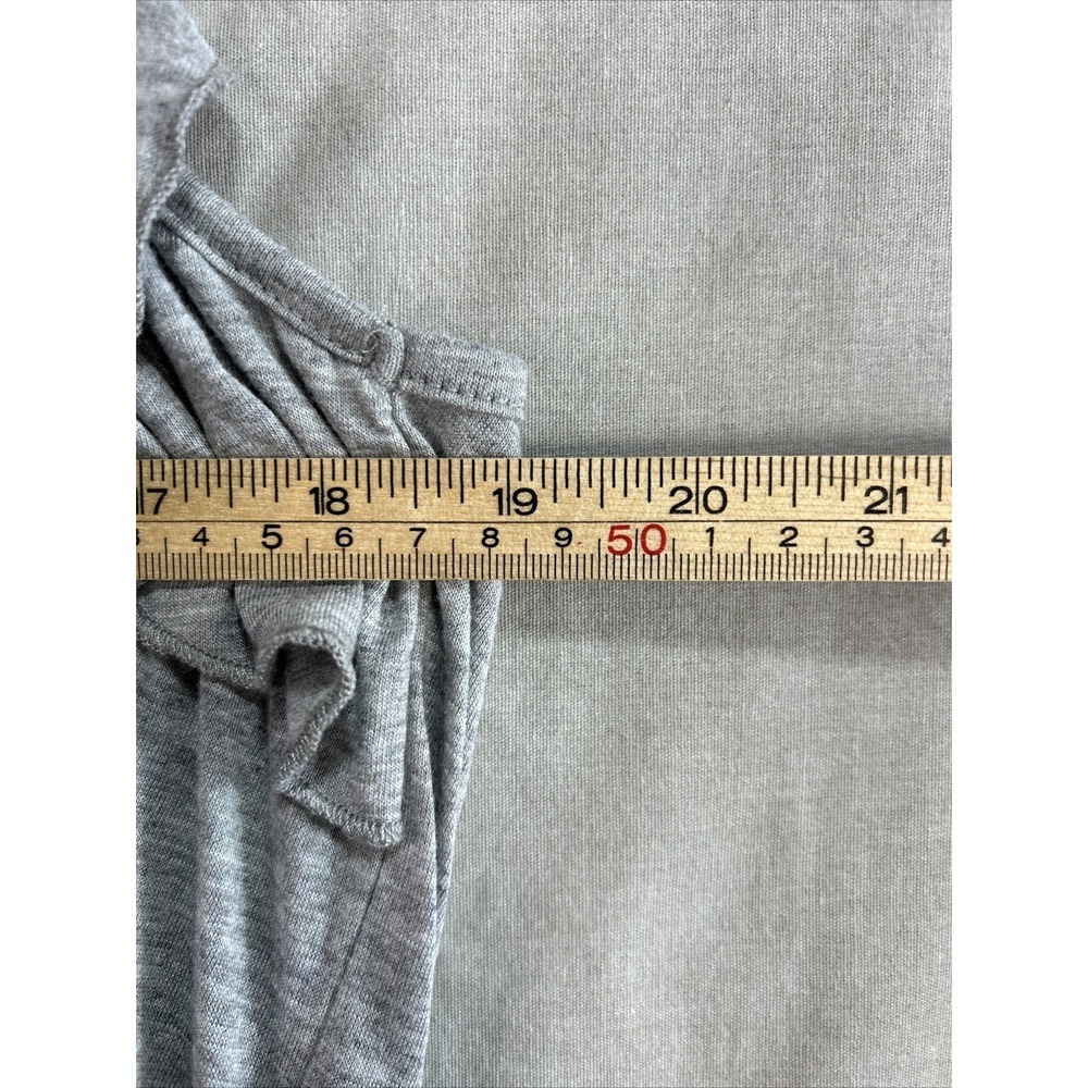 SHEIN Curve Gray Ruffle Hem Tunic‎ Dress | Flutter Sleeve Scoop Neck Mini - Picture 10 of 15